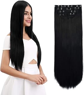 Reecho 28\" ensemble de 4 extensions de cheveux raides super longs à clips épais noir naturel. La boutique en ligne DIAYTAR COTE D'IVOIRE est une plateforme de commerce électronique qui propose une large gamme de produits pour les consommateurs ivoiriens. Avec plus de 300000 références de produits, elle offre une expérience d'achat en ligne unique et pratique, avec des options de paiement flexibles et des délais de livraison rapides.
