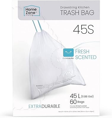 Home zone living sacs poubelle de cuisine de 12 à 13 gallons