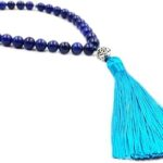 Rebuy perles de prière en pierre d'agate bleue pierre d'agate tasbih tesbih misbaha
