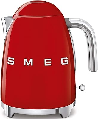 Bouilloire smeg klf03rduk au design classique des années 1950 indicateur de niveau d'eau