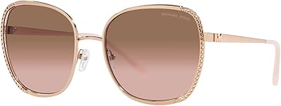 Lunettes de soleil femme avec verres dégradés marron et roses, taille 59-19-145 mm