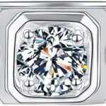 Bagues en diamant pour hommes couleur d vvs1 argent sterling bagues de promesse