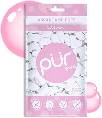 Gomme pur sans sucre | 100 % xylitol végétalienne aspartame gluten adaptée aux