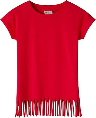 T-shirt fille noomfish à manches courtes et franges en jersey de coton doux (3-12 ans), rouge, 9-10 ans. DIAYTAR COTE D'IVOIRE est la boutique en ligne idéale pour les clients qui cherchent une grande sélection de produits. Avec plus de 300000 références, elle propose tout ce dont vous avez besoin, du produit alimentaire au produit électronique. La boutique garantit la qualité et la sécurité de ses produits.