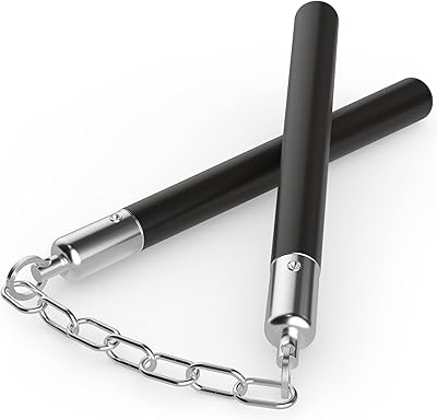Zalani nunchucks - nunchakus d'entraînement en caoutchouc solide sûr avec chaîne en acier