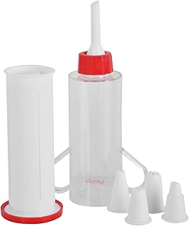 Ensemble de sacs prestige avec 5 embouts de décoration, blanc et rouge
