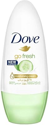 Déodorant roll-on dove à l'extrait de concombre et de thé vert, 50 ml