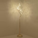 Lampadaire led en cristal, tronc unique, conception pelle à arbre, hauteur 68", lampe