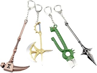Porte-clés bayuto de la série seven deadly sins, 4 pièces d'accessoires pour porte-clés
