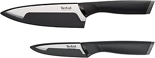 Tefal comfort 2 couteaux (15 cm chef/9 éplucheurs), noir argent, plastique/acier inoxydable, k2212s44