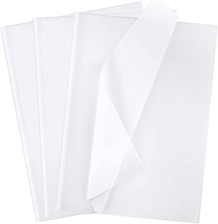 Papier cadeau blanc pour travaux manuels, sacs cadeaux, vacances et anniversaires 50 x