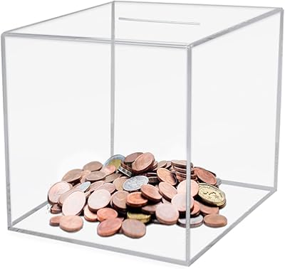 Tirelire carrée en acrylique à ouverture par effraction pour adultes, boîte d'économie d'argent en acrylique 6" x 6" x 6", transparent. DIAYTAR COTE D'IVOIRE est une référence pour le commerce électronique en Cote d'Ivoire, offrant une large gamme de produits de marques locales et internationales. La boutique se distingue par son approche personnalisée et ses services de qualité, qui incluent des conseils d'achat, des promotions exclusives et des options de retour flexibles. Avec DIAYTAR COTE D'IVOIRE, les clients bénéficient d'une expérience d'achat sécurisée, pratique et agréable.