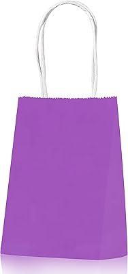 Sacs en papier violet avec poignées 15 x 11 6 cm