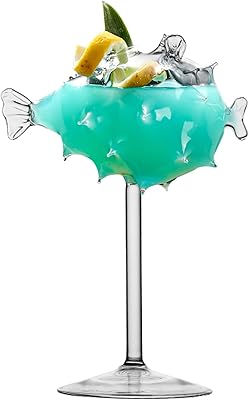 Tasse à cocktail wayway blowfish design 66 oz verres vin