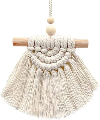 Mini décoration murale bohème en macramé, belle décoration murale en tissu tricoté