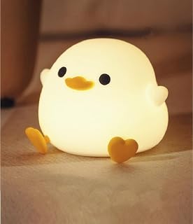 Veilleuse canard pour enfants, veilleuse mignonne en silicone souple pour chambre d'enfants, variateur