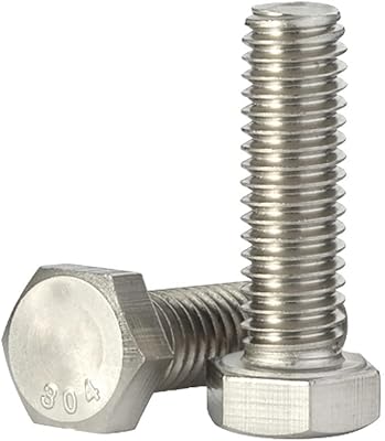 Vis à tête hexagonale m5 x 16 mm, acier inoxydable 304 18-8, finition