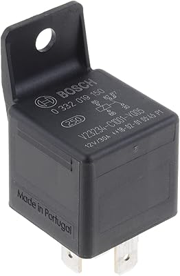 Relais ouvert normal bosch 0332019150 12v 30a avec support, 5 bornes, température