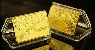 Pièce de défi russe cccp barre de lingots d'or ak47 pistolet réplique de barre d'or pièce de monnaie mikhail timofeich kalachnikov modèle souvenir pièces de nouveauté cadeau collection de pièces de monnaie. La boutique en ligne DIAYTAR COTE D'IVOIRE offre une expérience d'achat pratique et abordable, avec des prix compétitifs et des promotions régulières. Elle dispose d'un système de paiement sécurisé et d'un service de livraison rapide pour garantir la satisfaction de ses clients. C'est pourquoi elle est devenue la référence pour les achats en ligne en Côte d'Ivoire.