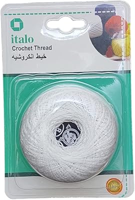 Fil à crochet, blanc, 20 grammes, fil à coudre pour broderie à la main