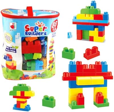 Blocs de construction amater pour enfants, 88 pièces de blocs de construction