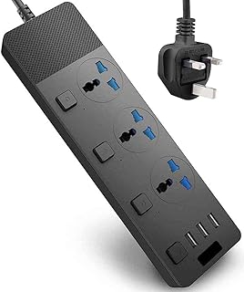 Rallonge b1 de 2 m avec rallonge d'alimentation à 6 voies, 4 ports
