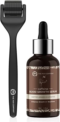 The man company beard booster duo derma roller + sérum de croissance