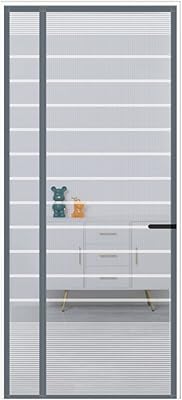 Porte moustiquaire magnétique 85 x 210 cm, portes moustiquaires à rayures pour porte