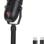 Microphone à condensateur usb hxdream pour enregistrement de jeux, chansons en direct, vidéoconférences
