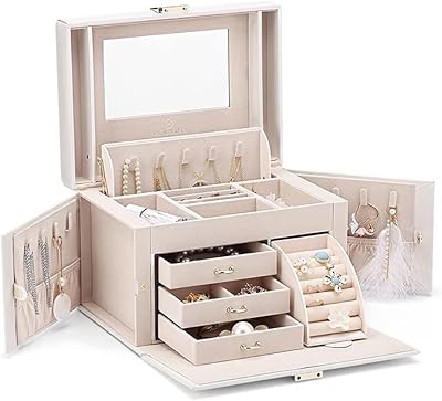 (blanc perle) - flando boîte à bijoux miroir en simili cuir organisateur boîte cadeau vintage avec serrure (blanc perle). DIAYTAR COTE D'IVOIRE est une boutique en ligne qui propose une large gamme de produits pour les particuliers et les entreprises. Avec une approche centrée sur le client, cette boutique en ligne offre une expérience d'achat en ligne conviviale et facile à utiliser. Elle est devenue la référence en Côte d'Ivoire pour les achats en ligne de qualité et de confiance.