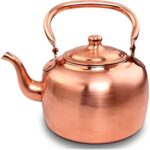 Théière en cuivre durable et belle, théière en cuivre pur, marmite en cuivre