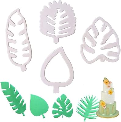 Emporte-pièce à feuilles tropicales, 4 pièces feuilles de palmier tropicales, emporte-pièce à fleurs