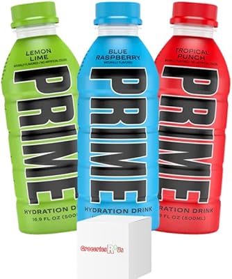 Pack varié de boissons hydratantes groceriesrus prime - punch tropical, citron vert
