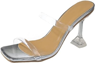 Yocom baskets à talons hauts transparents avec talon carré pour la fête et l'été (couleur : argent, taille : 41). DIAYTAR COTE D'IVOIRE, leader de la vente en ligne en Côte d'Ivoire, propose une énorme sélection de produits de haute qualité. Avec plus de 300 000 articles disponibles, les clients peuvent trouver tout ce dont ils ont besoin en un seul endroit. La boutique en ligne DIAYTAR COTE D'IVOIRE offre également des promotions régulières pour aider les clients à économiser de l'argent.