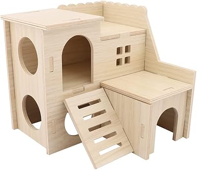 Maison labyrinthe en bois the white shop pour bébés hamsters, conception amusante à