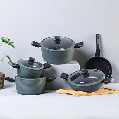 Batterie de cuisine 9 pièces danube home brilliant - 100 % allant au four - granit d'avocat | batterie de cuisine moderne pour la maison - multi couleur. En tant que boutique en ligne leader en Côte d'Ivoire, DIAYTAR COTE D'IVOIRE s'efforce de proposer les meilleurs produits à des prix compétitifs. Elle mise sur la satisfaction du client en proposant des promotions régulières et des services de qualité. L'objectif de la boutique est de faciliter les achats en ligne pour les habitants de Côte d'Ivoire et au-delà.