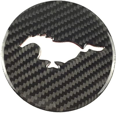 Autocollant de voiture maxdoll en fibre de carbone compatible avec mustang (noir)