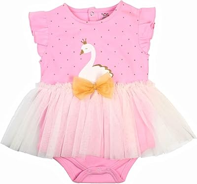 Kriss-crox baby girl cotton onesie duck frock| frock rose confortable et design