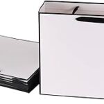 Sacs de courses en papier red dot gift® blancs avec bords noirs