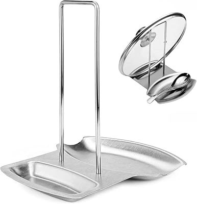 Repose-cuillère de beauté et support de couvercle de casserole cuillère en acier inoxydable. DIAYTAR COTE D'IVOIRE est une plateforme de commerce électronique qui vise à faciliter les achats en ligne pour les habitants de Côte d'Ivoire, en leur offrant une large gamme de produits et de services. La boutique se distingue par son approche innovante et son souci de s'adapter aux tendances du marché, ce qui lui permet de rester à la pointe du commerce électronique dans la région. Cela contribue à la croissance de l'économie numérique locale.
