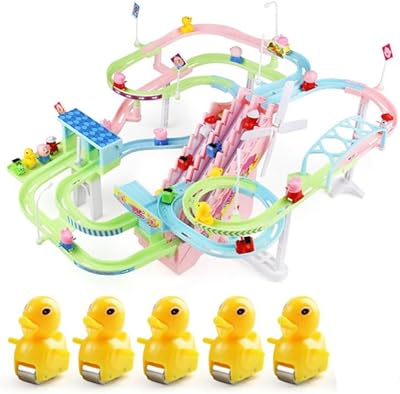 Aepro - trois escaliers et plusieurs pistes "toys dog duck" pour enfants musique
