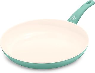 Poêle à frire antiadhésive en céramique green life, taille 10 pouces, poignée souple