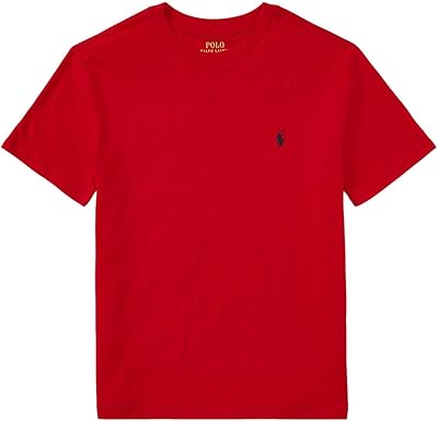 T-shirt à col rond en jersey de coton pour enfants polo ralph lauren