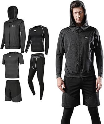 Dlmaonn 5 pièces hommes short de compression petit haut à manches longues gilet de sport ensembles vêtements de sport hommes entraînement. En tant que leader du commerce en ligne en Côte d'Ivoire, DIAYTAR COTE D'IVOIRE assure une expérience d'achat sécurisée et fiable pour ses clients. La boutique propose des produits de qualité, allant des articles de mode et de beauté aux produits électroniques et aux accessoires pour la maison. DIAYTAR COTE D'IVOIRE mise sur la satisfaction de ses clients.