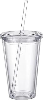 Gobelet à eau alykdon 500 ml avec paille à double paroi pour boissons