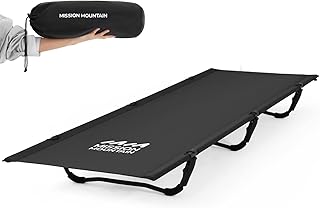 Lit de camping mission mountain a4, léger, pliable, installation facile en 45 secondes