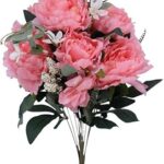 Bouquet de pivoines artificielles en soie yatai, bouquet de fleurs artificielles pour mariages