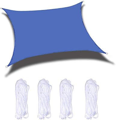 Parasol rectangulaire anti-uv imperméable à 98% pour parasol de jardin extérieur, plusieurs tailles