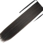 Perruque de cheveux longs et raides pour femmes perruque queue
