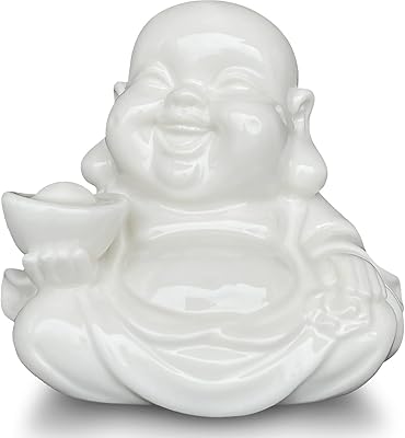 Statue de bouddha rieur bonne chance, statue de bouddha heureux porte-bonheur en céramique blanche pour la décoration de la maison, décoration de bureau, décoration de jardin, intérieur/extérieur. DIAYTAR COTE D'IVOIRE se positionne comme une boutique en ligne généraliste de confiance, offrant une large gamme de produits pour satisfaire les besoins quotidiens de ses clients. Elle mise sur la qualité, la rapidité de livraison et des prix compétitifs pour maintenir sa position de leader en Côte d'Ivoire. Les clients apprécient la facilité d'utilisation de son site web ainsi que la variété des produits proposés.